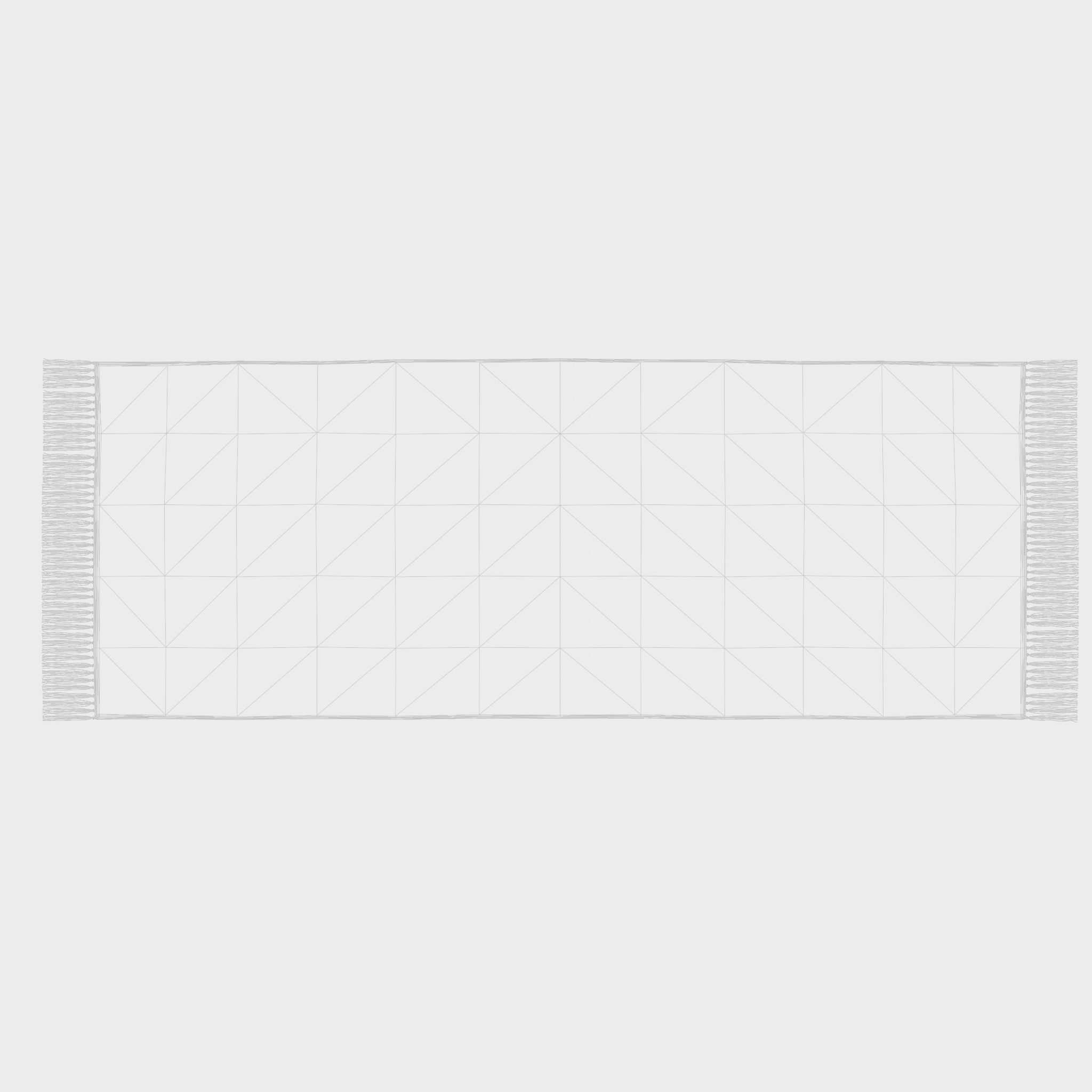 3D Model of an oblong rug in woven Low-poly 3D model_9