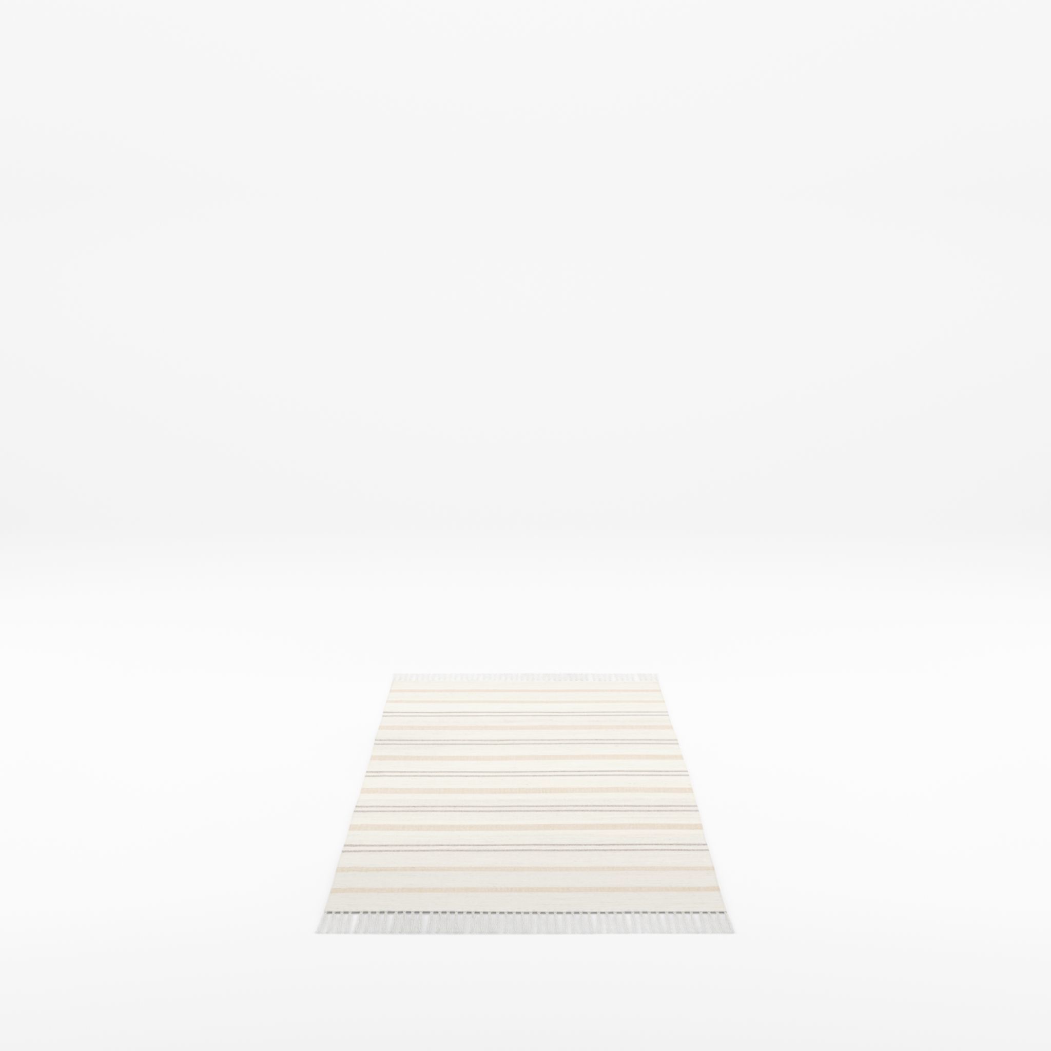 3D Model of an oblong rug in woven Low-poly 3D model_4