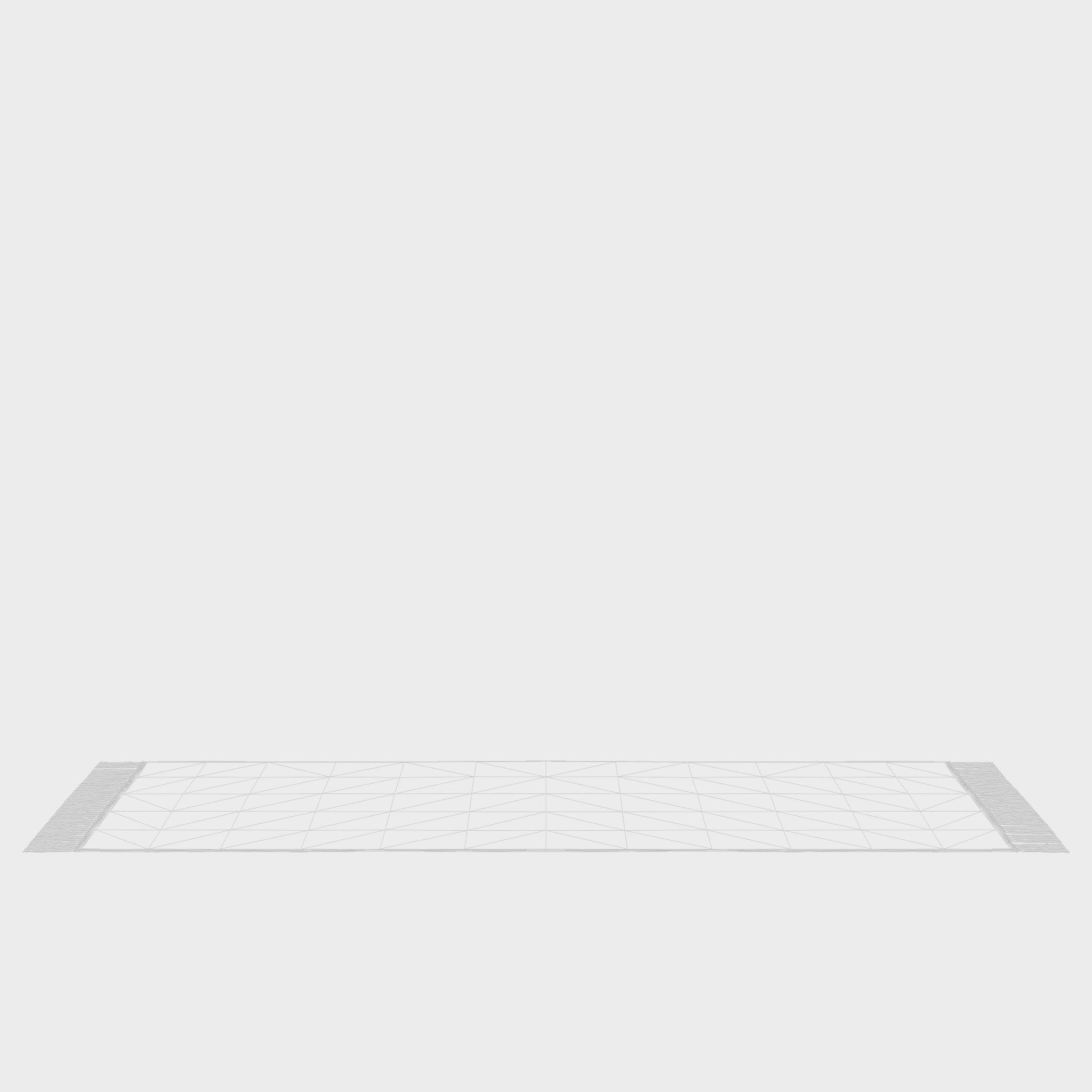 3D Model of an oblong rug in woven Low-poly 3D model_6