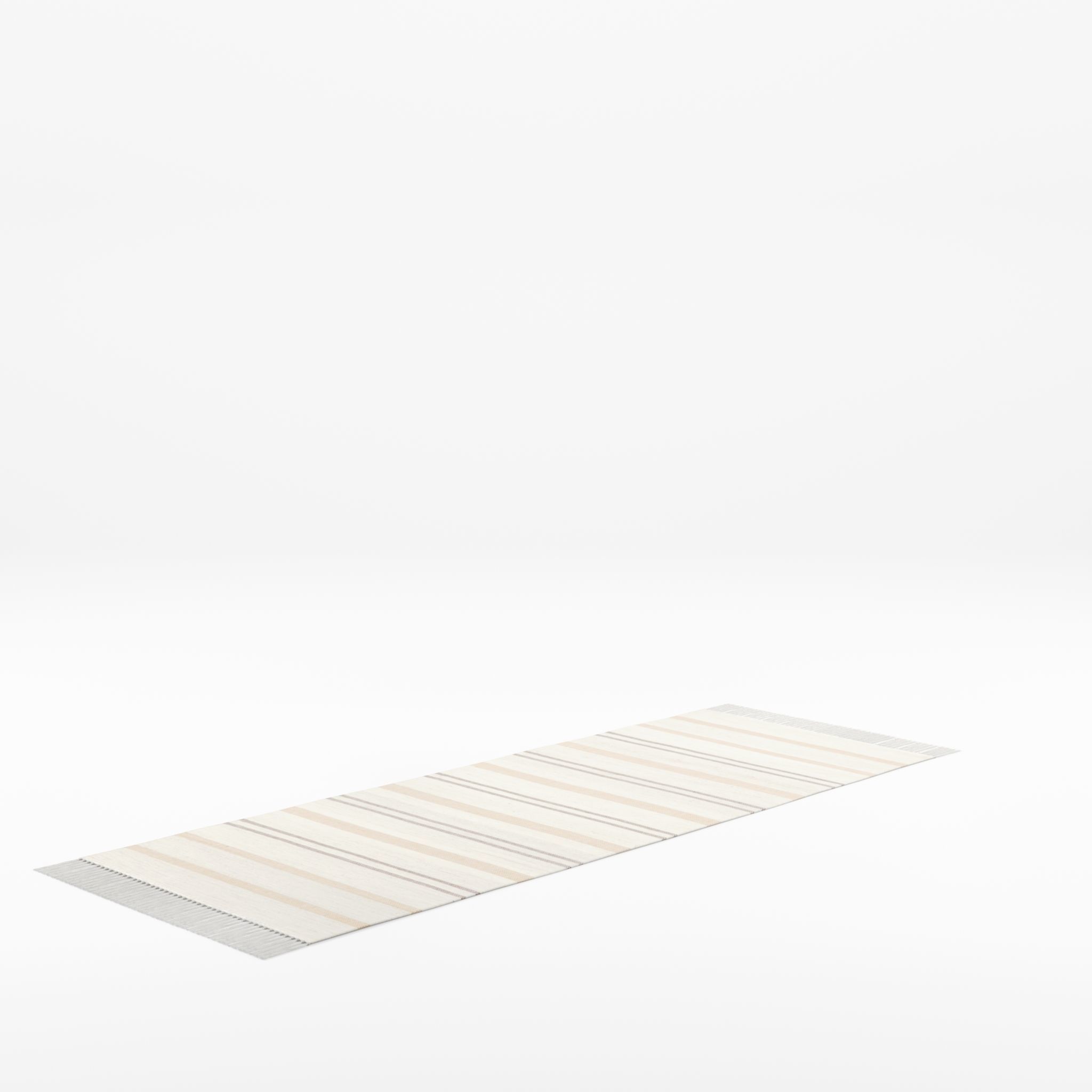 3D Model of an oblong rug in woven Low-poly 3D model_1