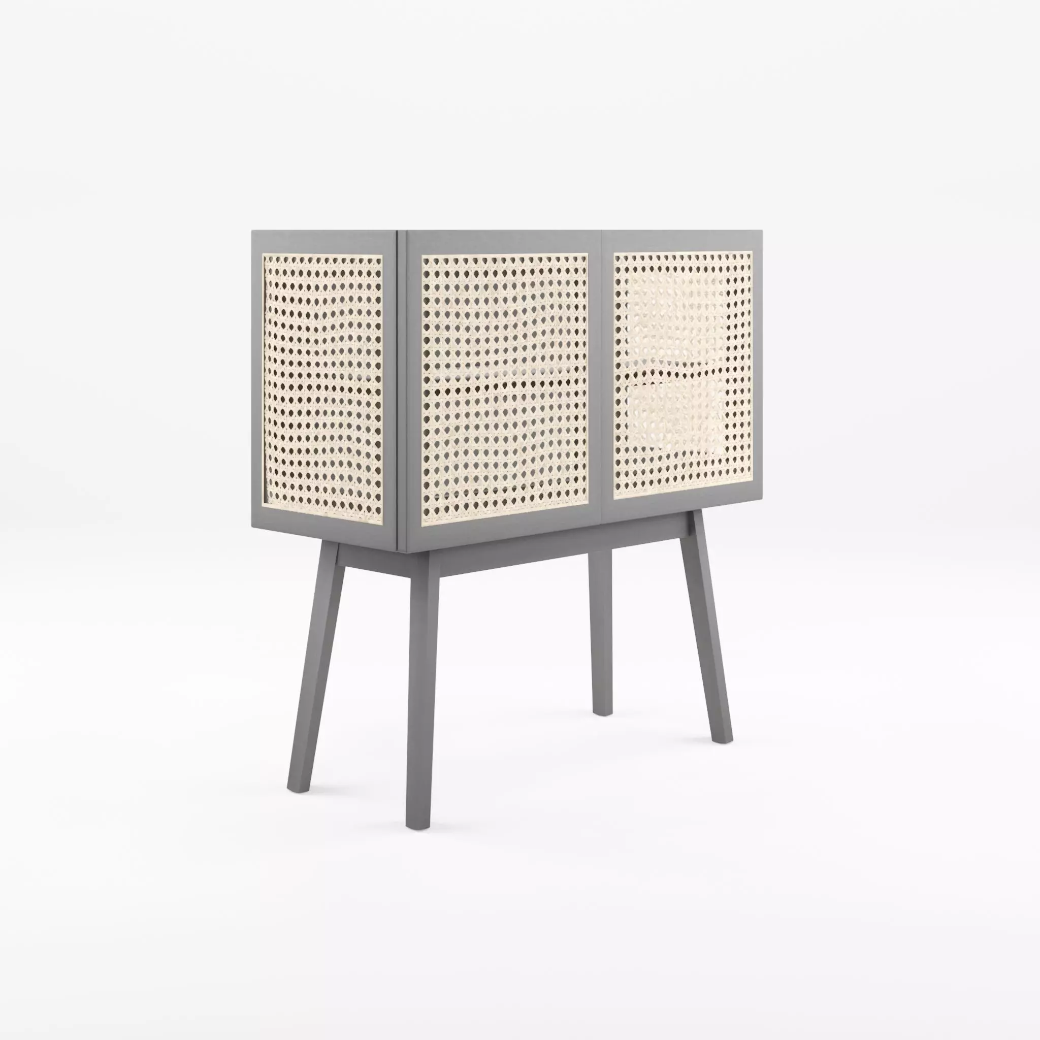 3D Model of a cabinet in MDF and meranti wood Low-poly 3D model_0