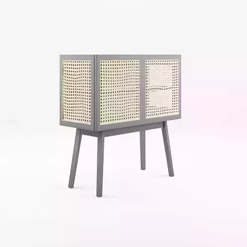 3D Model of a cabinet in MDF and meranti wood
