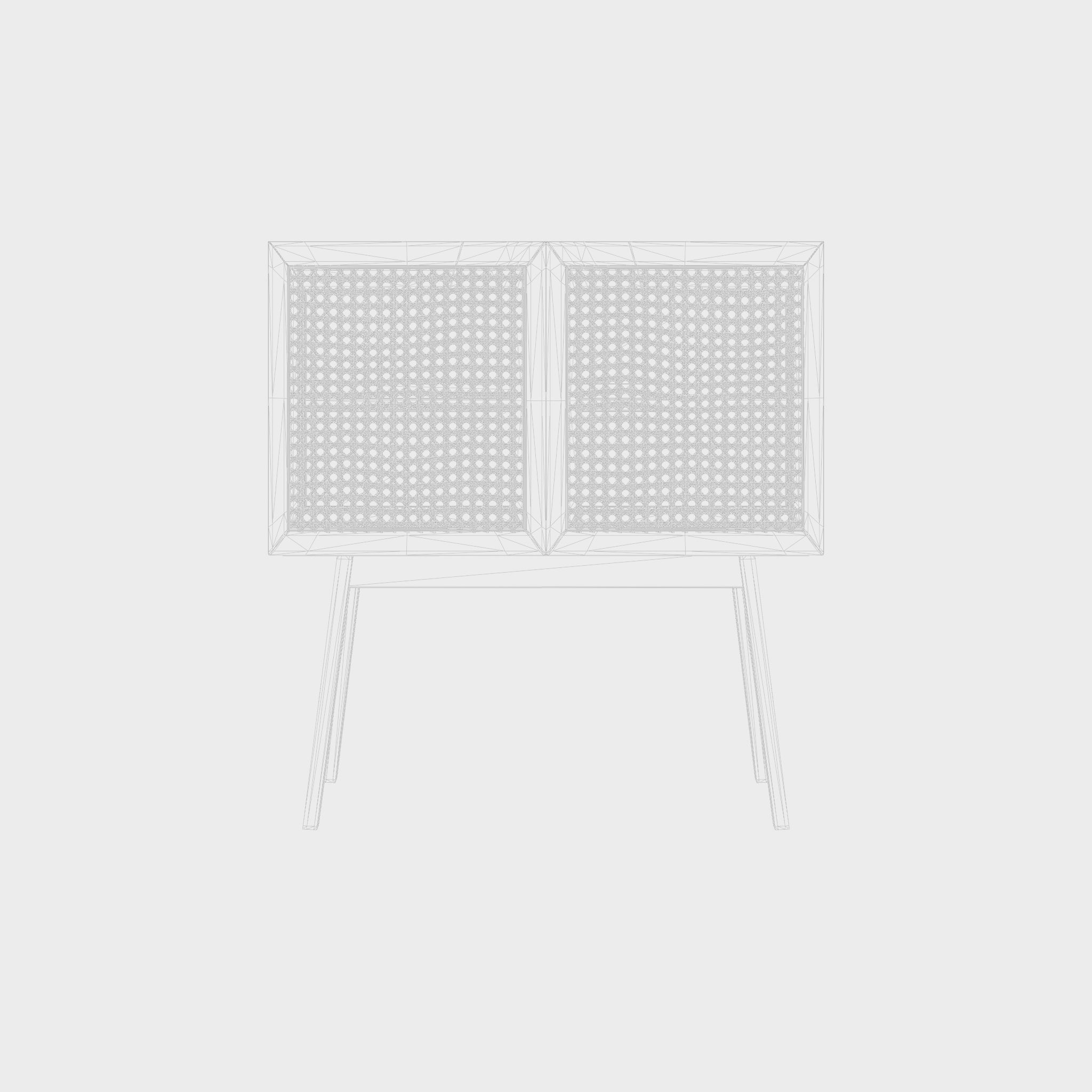 3D Model of a cabinet in MDF and meranti wood Low-poly 3D model_7