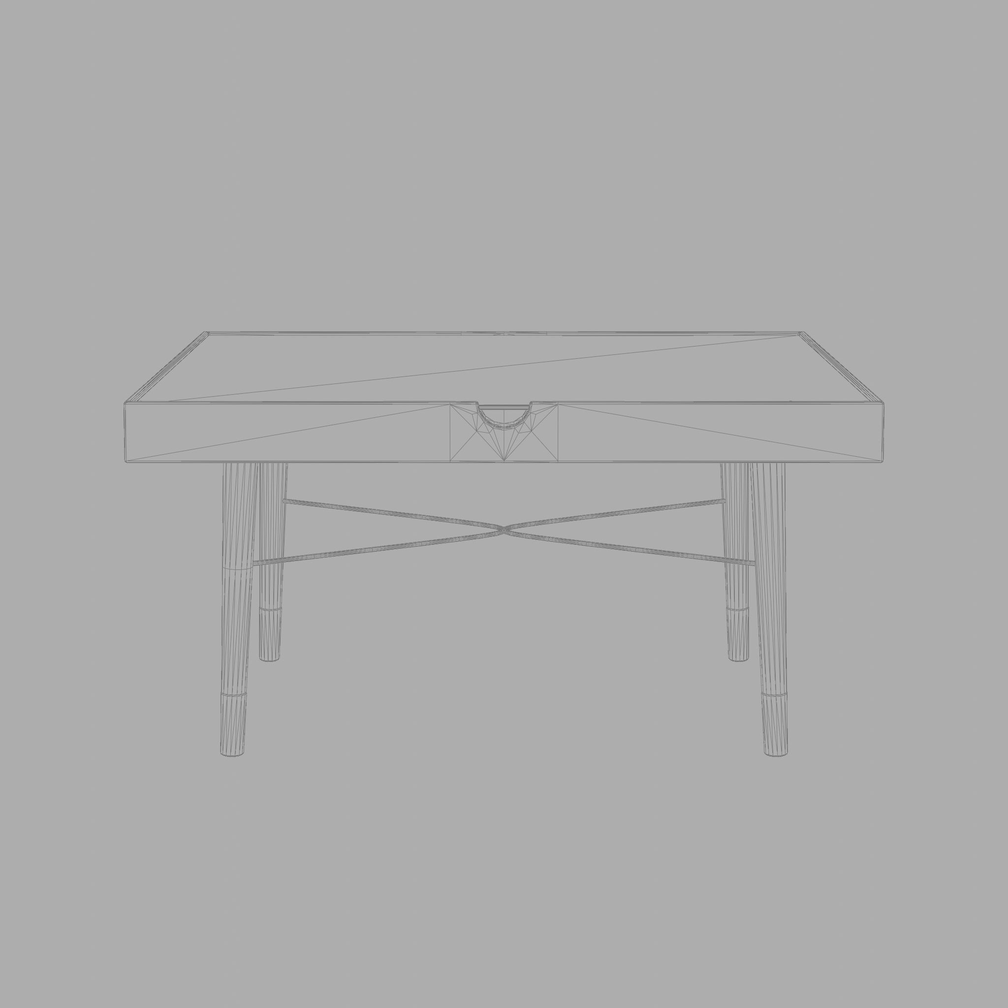 3D Model of a rectangular coffee table Low-poly 3D model_7