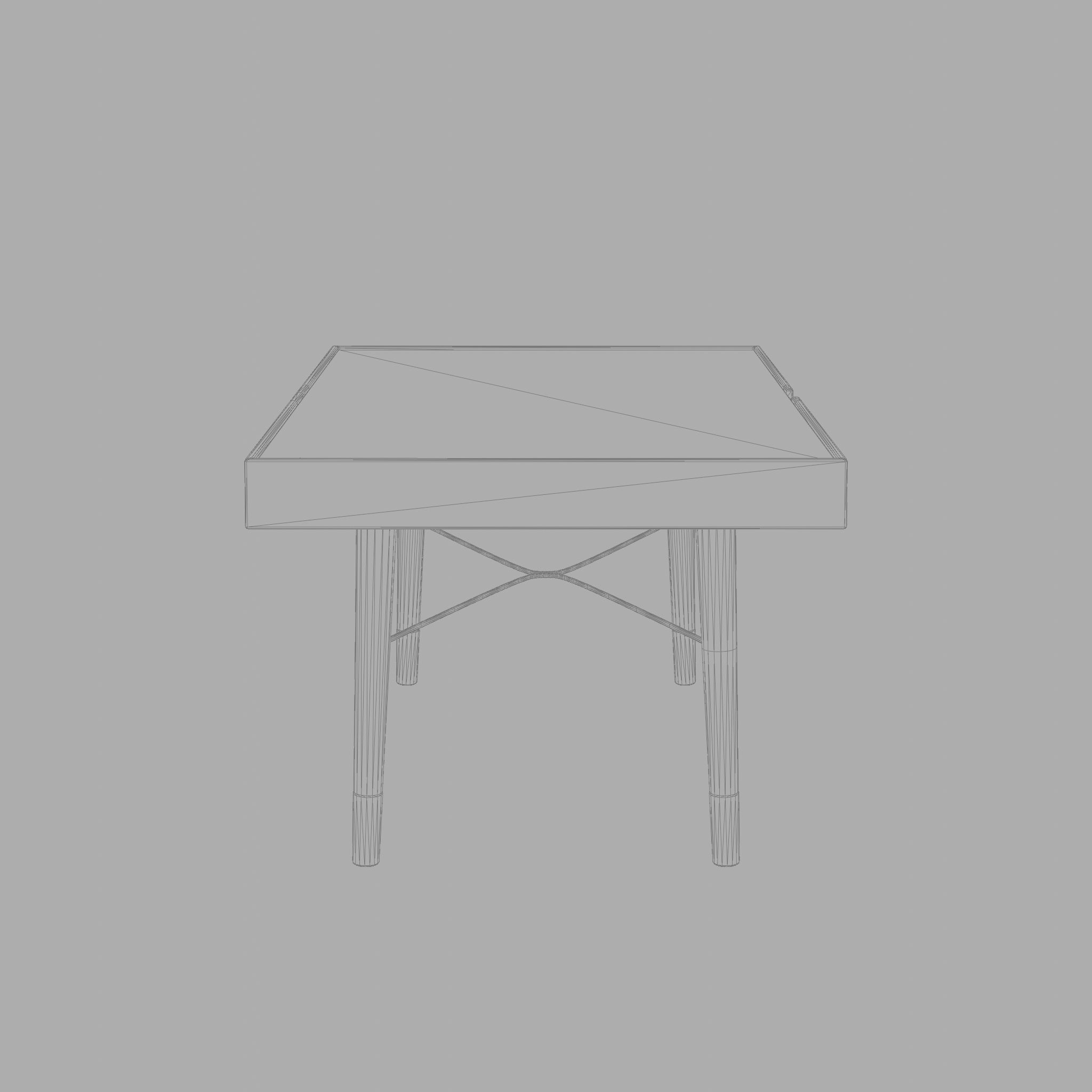 3D Model of a rectangular coffee table Low-poly 3D model_8