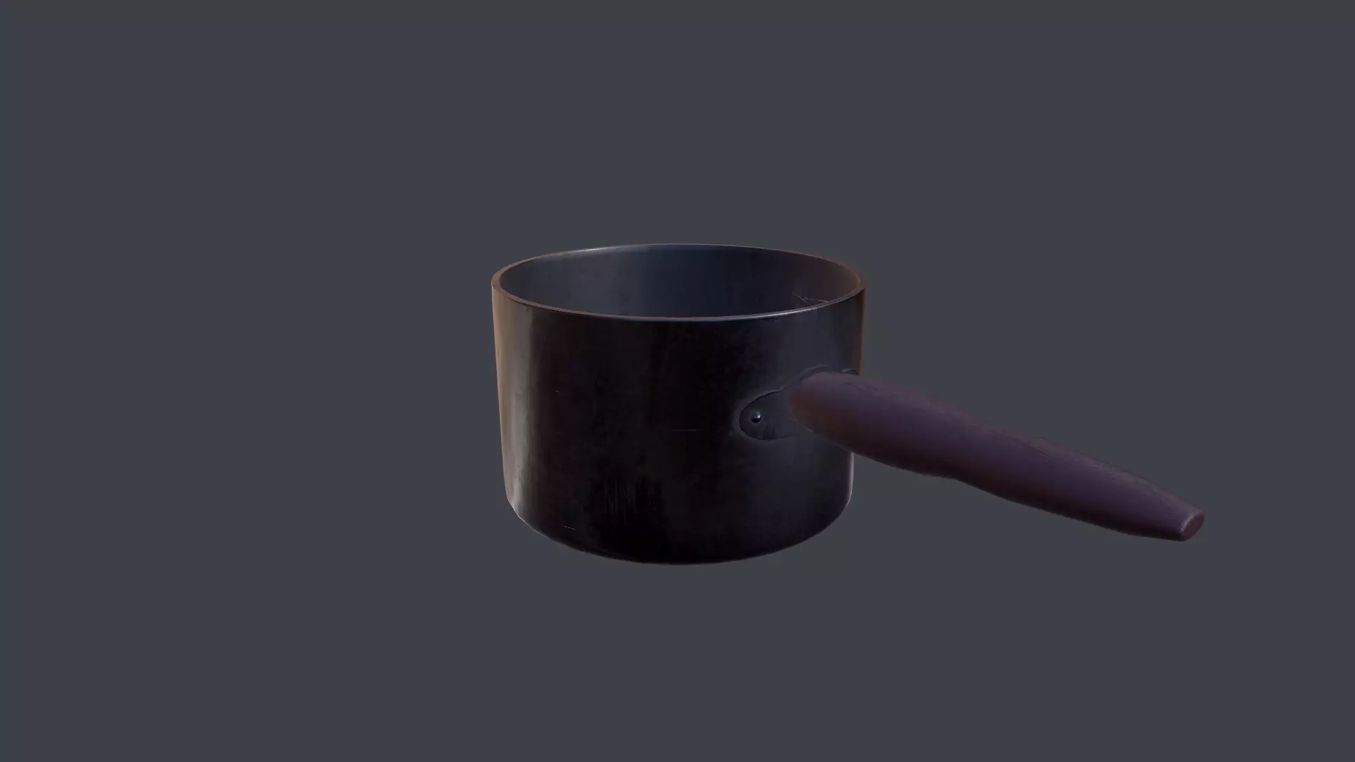 Steel Sauce Pan Free low-poly 3D model