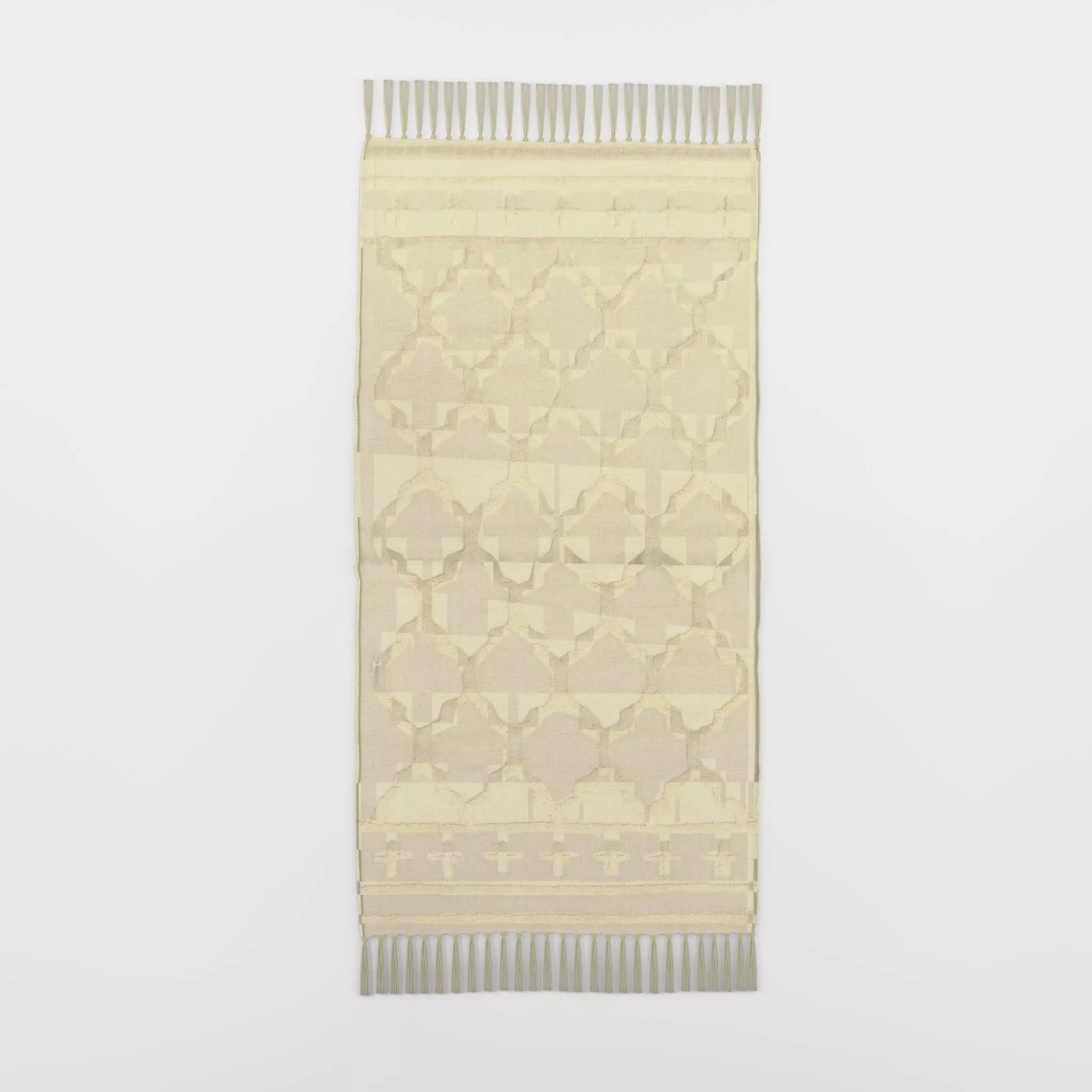 3D Model of a rectangular rug in woven quality Low-poly 3D model