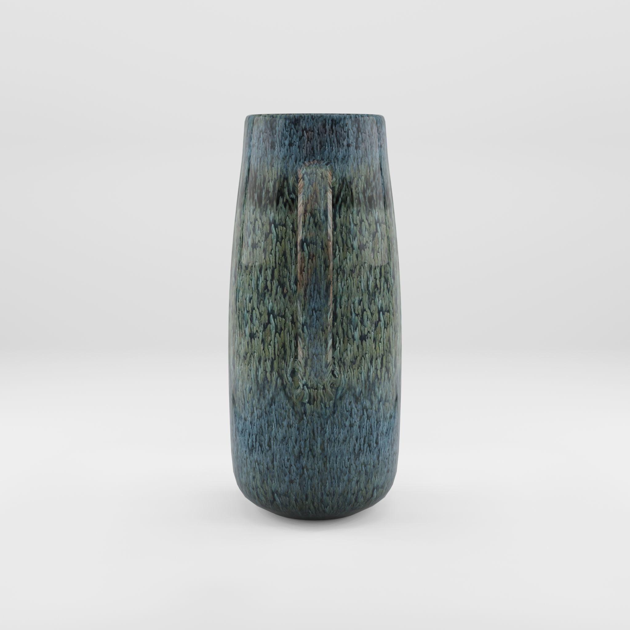 3D Model of a Glazed ceramic jug with a spout Low-poly 3D model_2