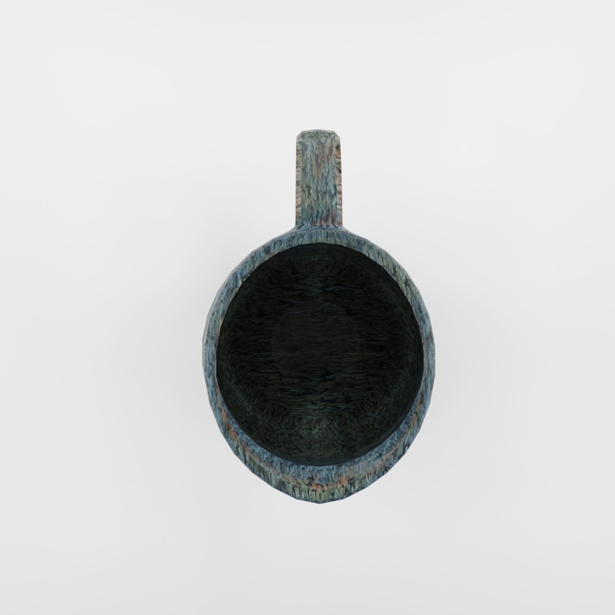 3D Model of a Glazed ceramic jug with a spout Low-poly 3D model_4