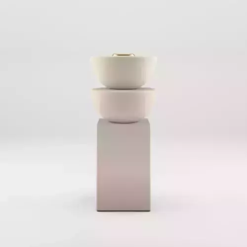 3D Model of a Ceramic candlestick with a square base
