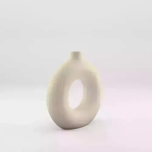 3D Model of a ring-shaped ceramic vase
