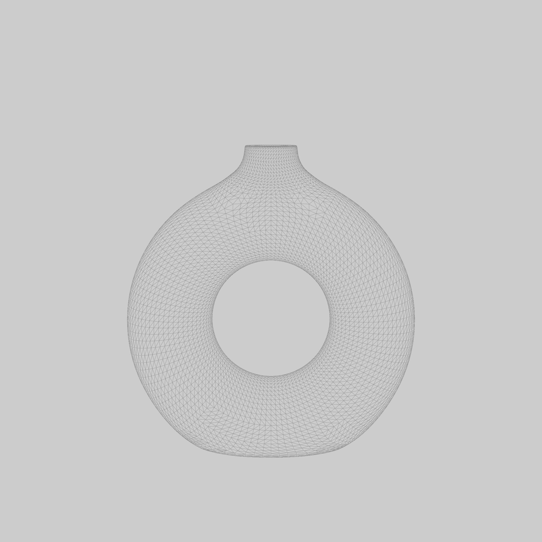 3D Model of a large-ring-shaped ceramic vase Low-poly 3D model_6