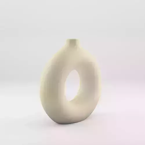 3D Model of a large-ring-shaped ceramic vase