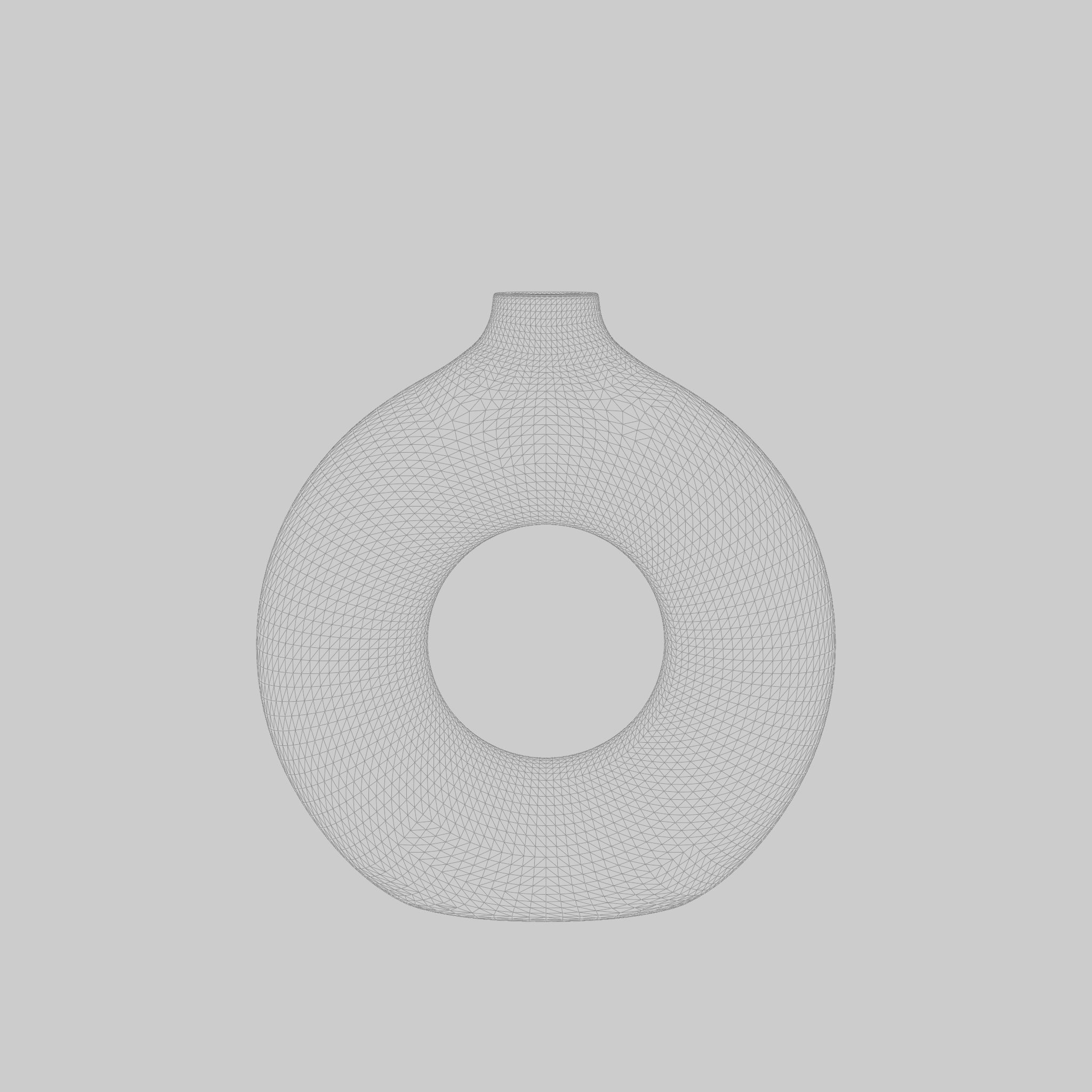 3D Model of a large-ring-shaped ceramic vase Low-poly 3D model_7