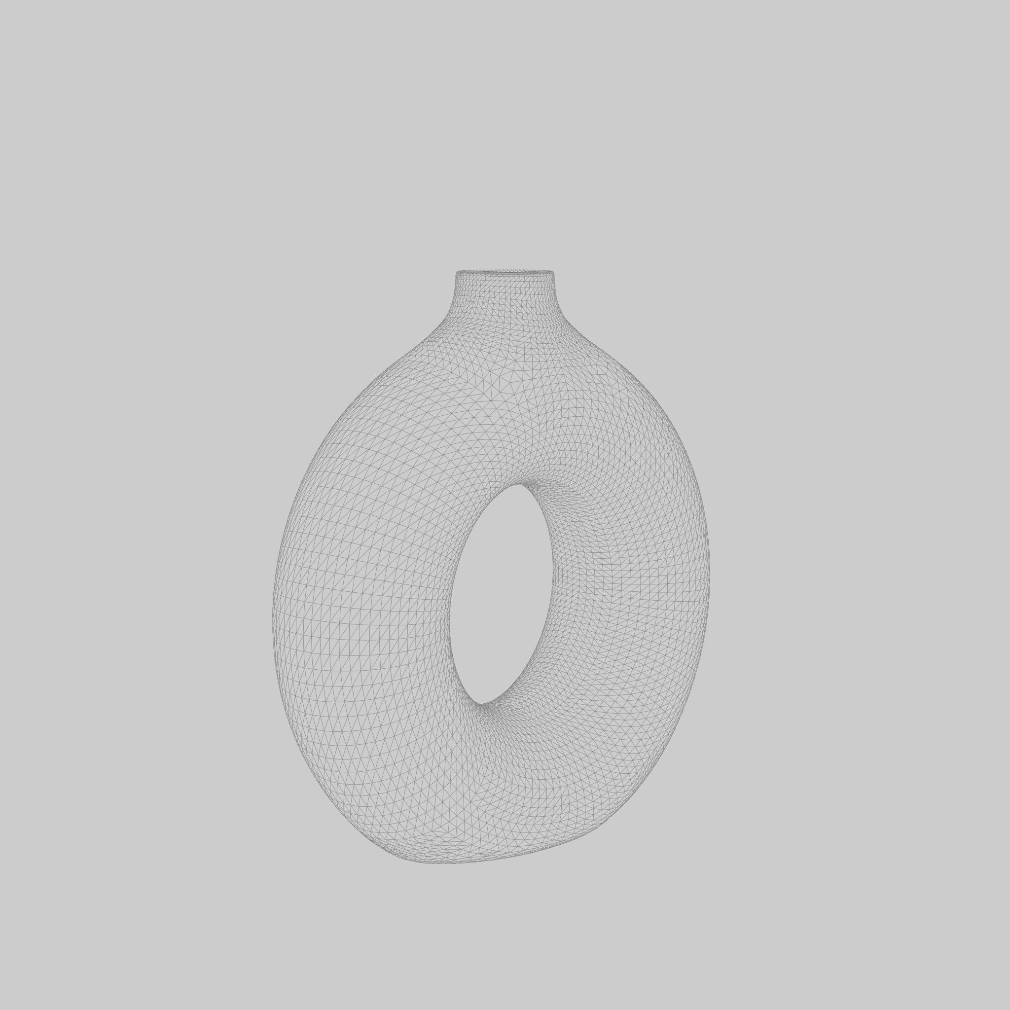3D Model of a large-ring-shaped ceramic vase Low-poly 3D model_5