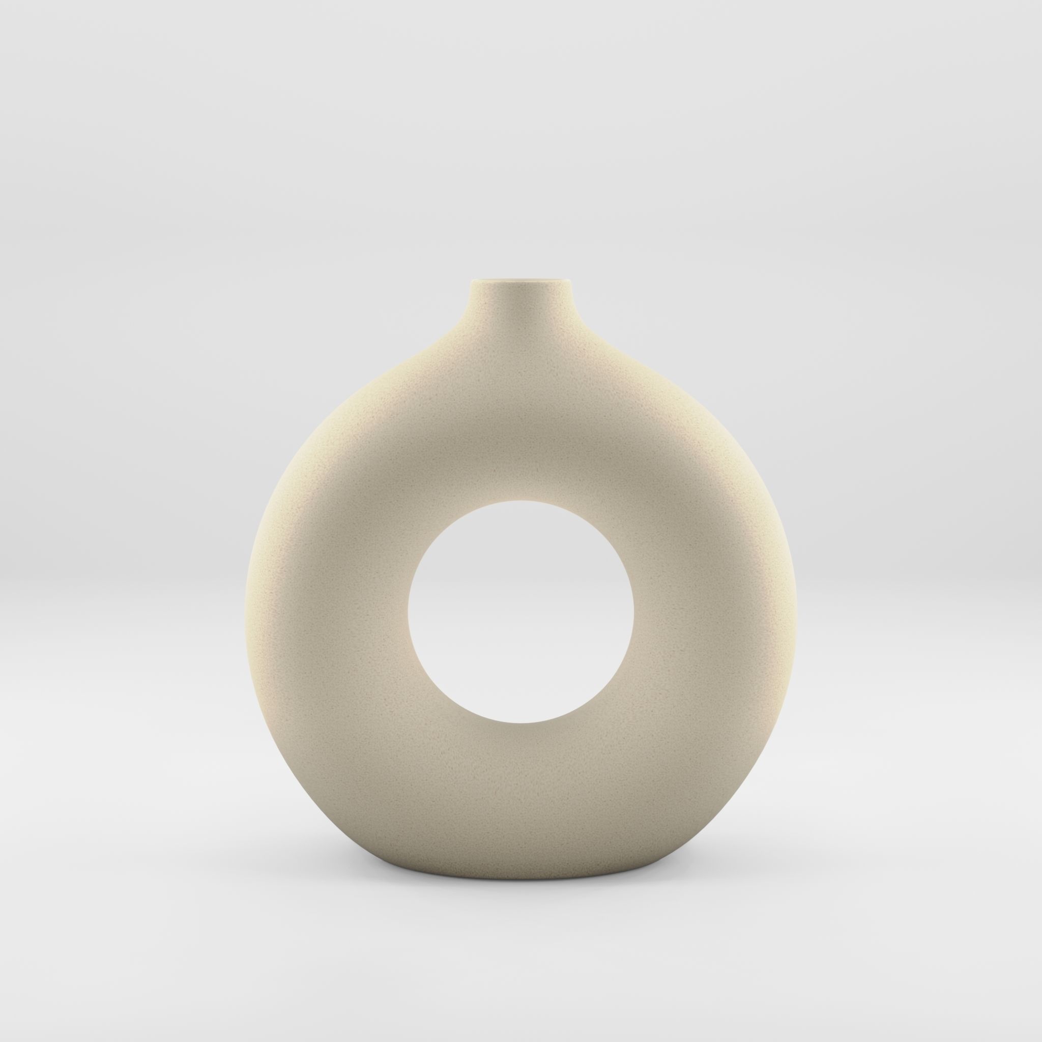 3D Model of a large-ring-shaped ceramic vase Low-poly 3D model_2