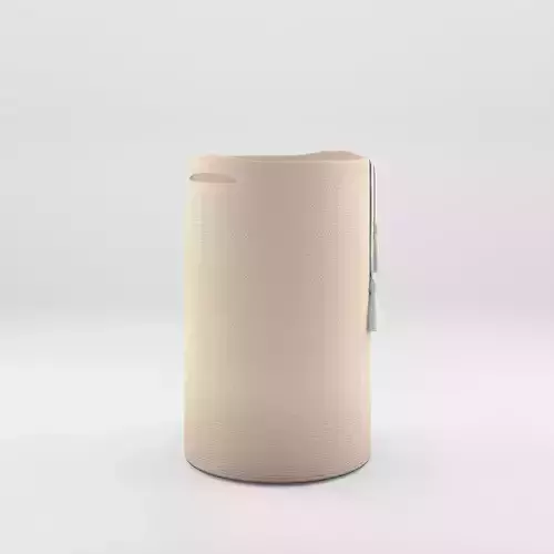 3D Model of a laundry basket in sturdy -woven jute 