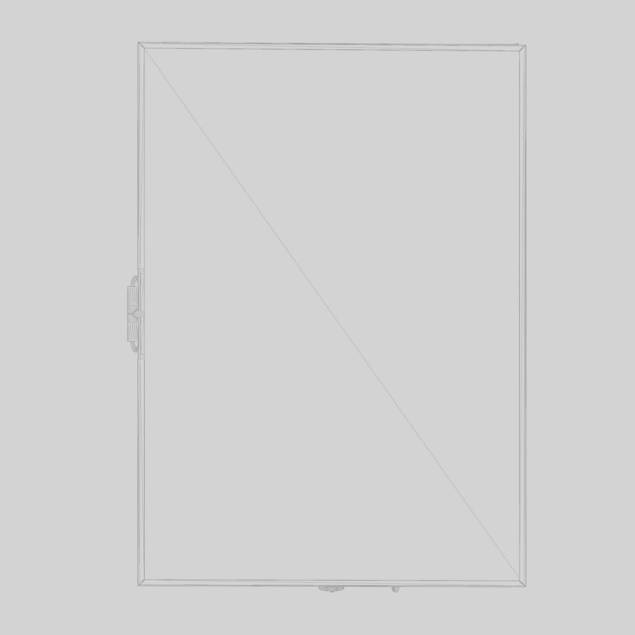 3D Model of a rectangular jewelry box in clear glass Low-poly 3D model_9