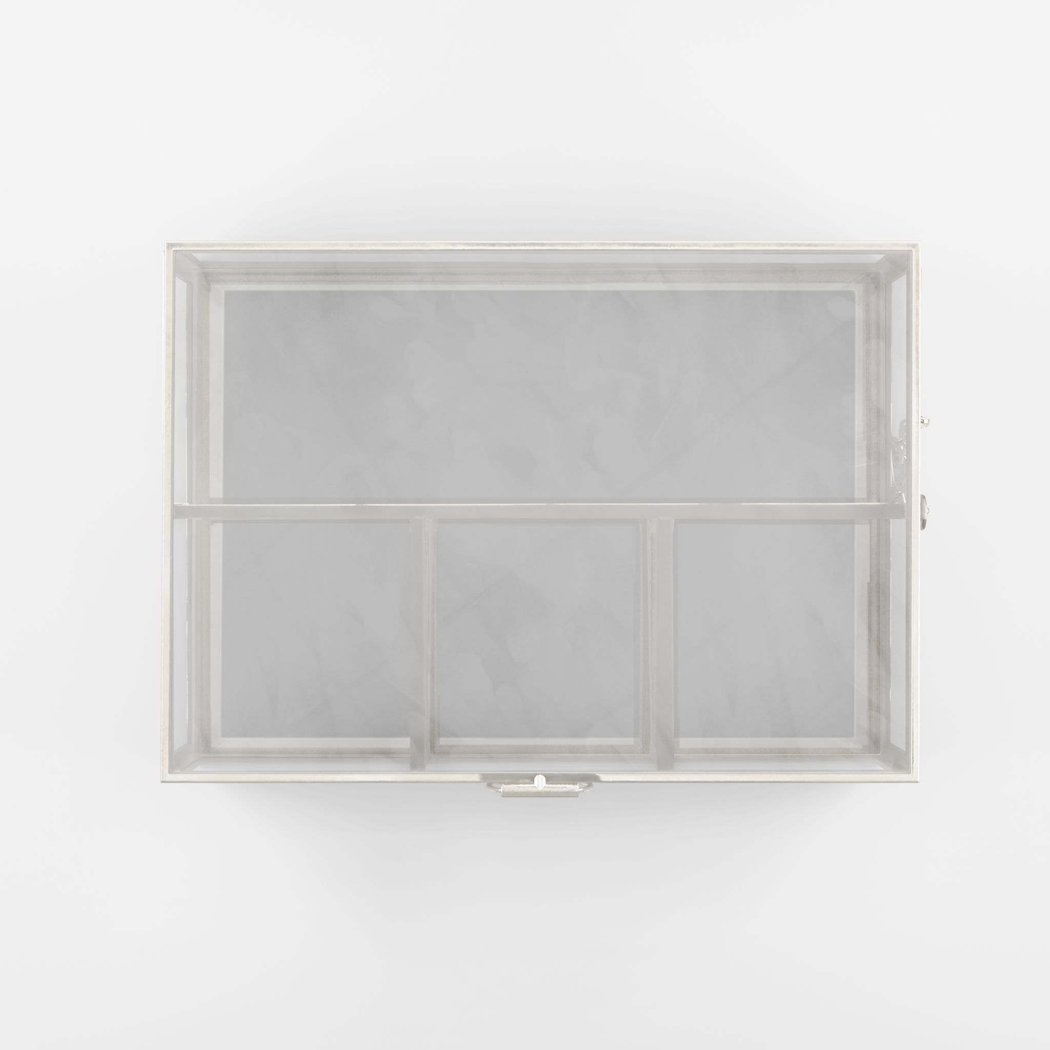 3D Model of a rectangular jewelry box in clear glass Low-poly 3D model_4