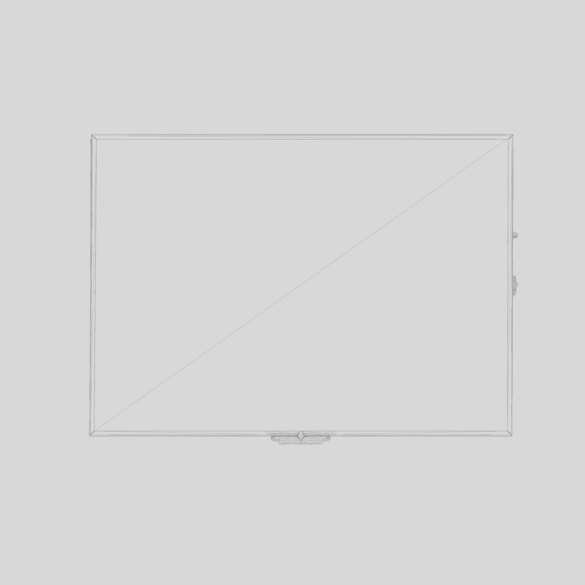 3D Model of a rectangular jewelry box in clear glass Low-poly 3D model_9