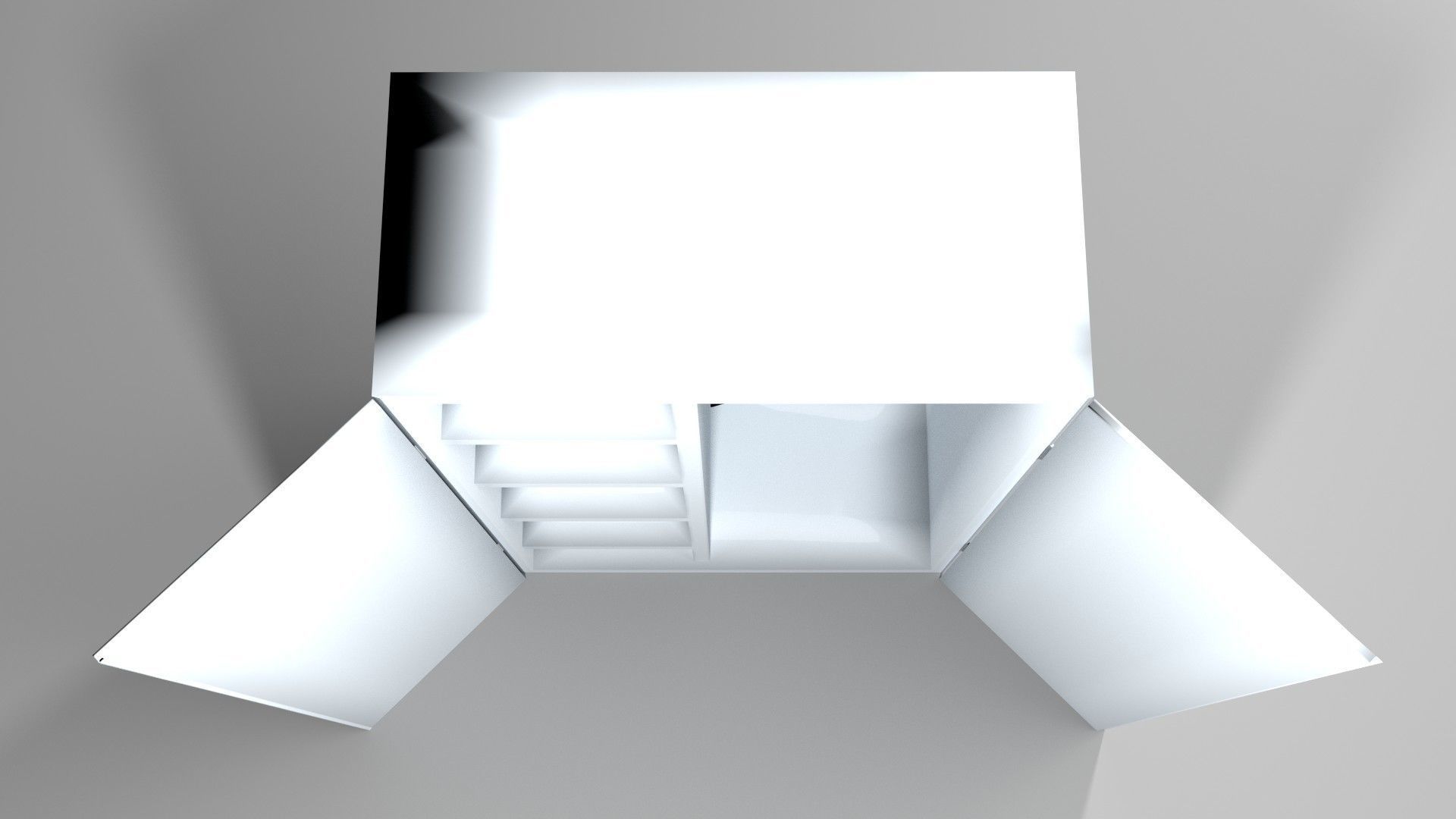 Wardrobe 1 cabinet with shelves and drawers 3D model_2