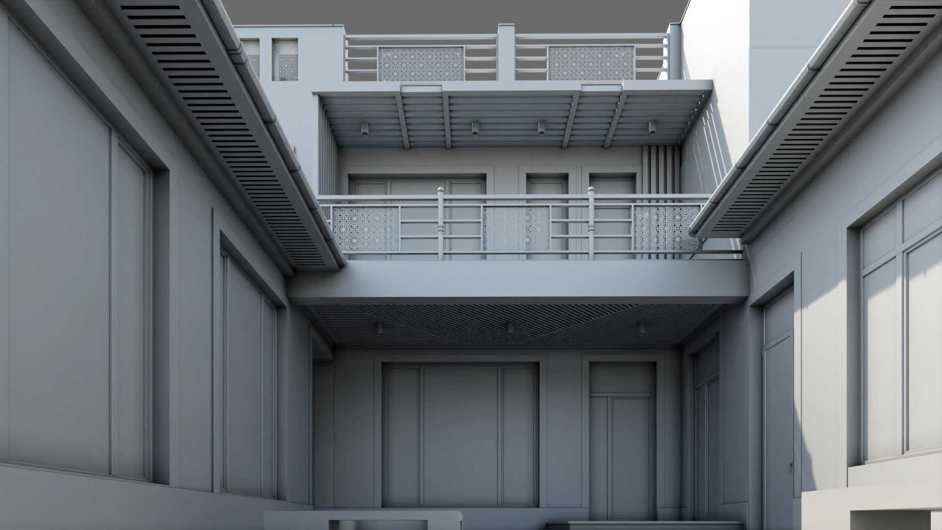Modern House ID032 3D model_1