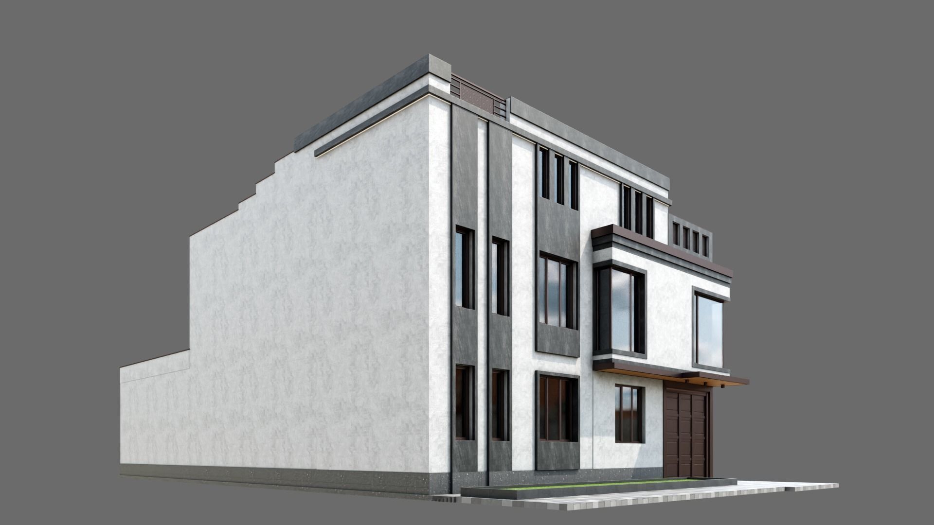 Modern House ID032 3D model_6