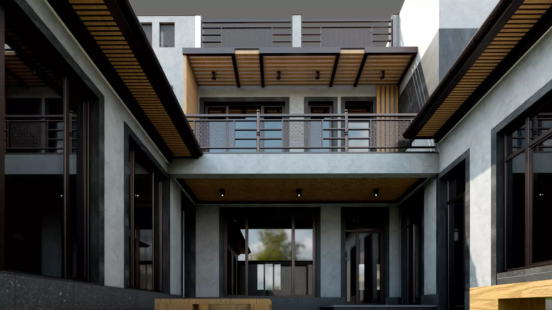 Modern House ID032 3D model_0