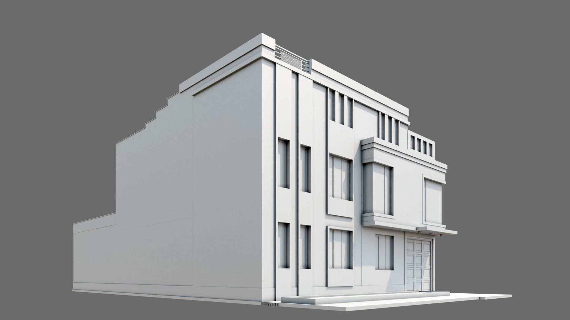 Modern House ID032 3D model_7