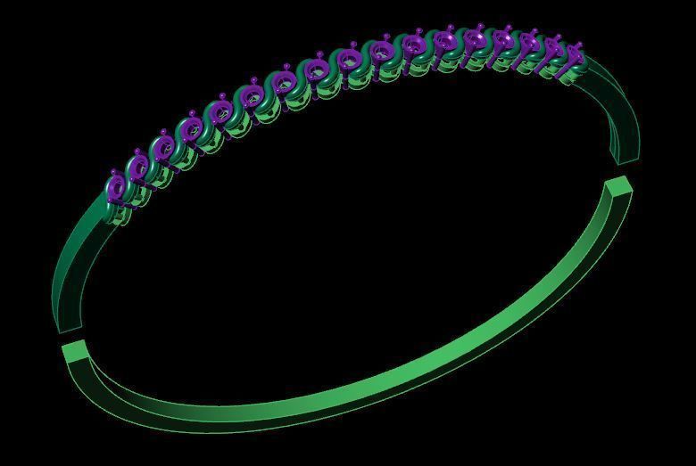 Bracelet 3D print model_4