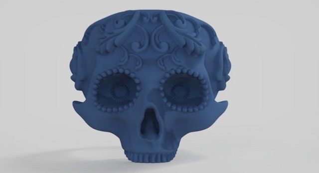 calavera skull ring NO3 3D print model_5