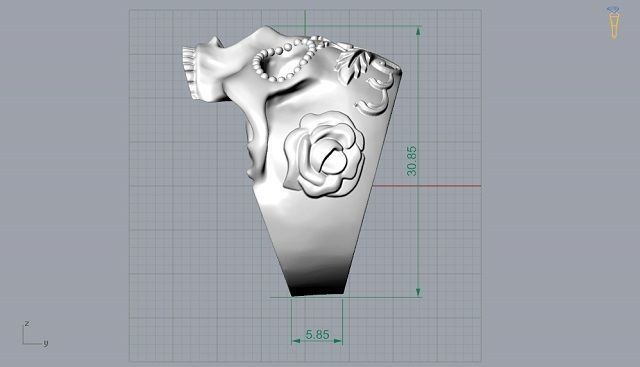 calavera skull ring NO3 3D print model_10