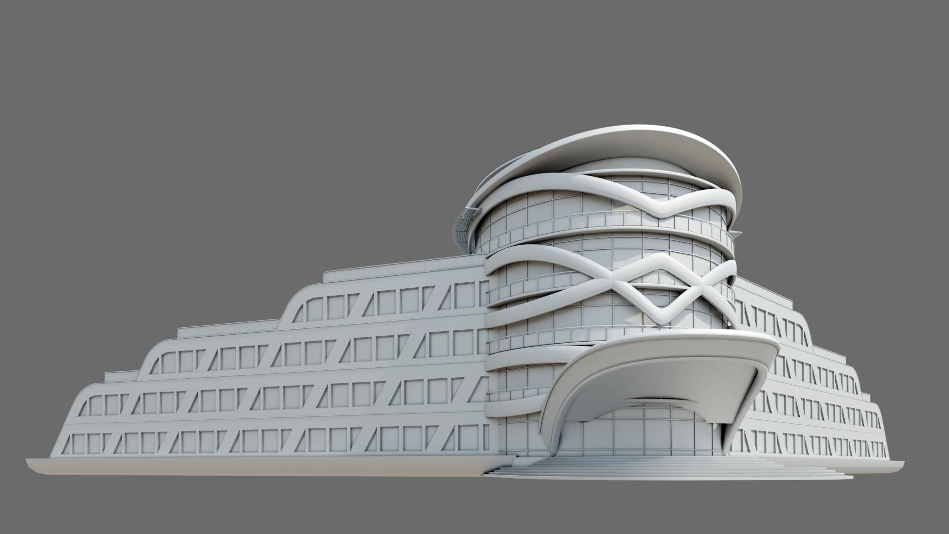 Beach Hotel ID033 3D model_1