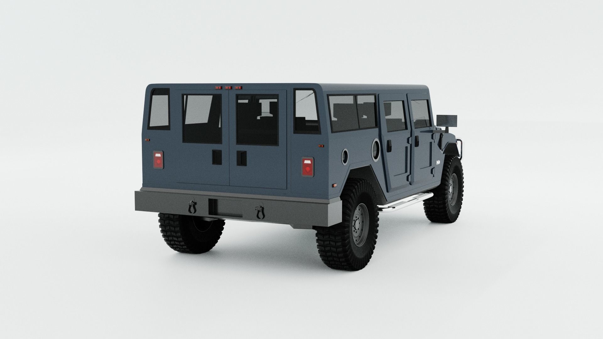 HUMMER H1 SUV READY FOR SUBDIVISION 3D model_6