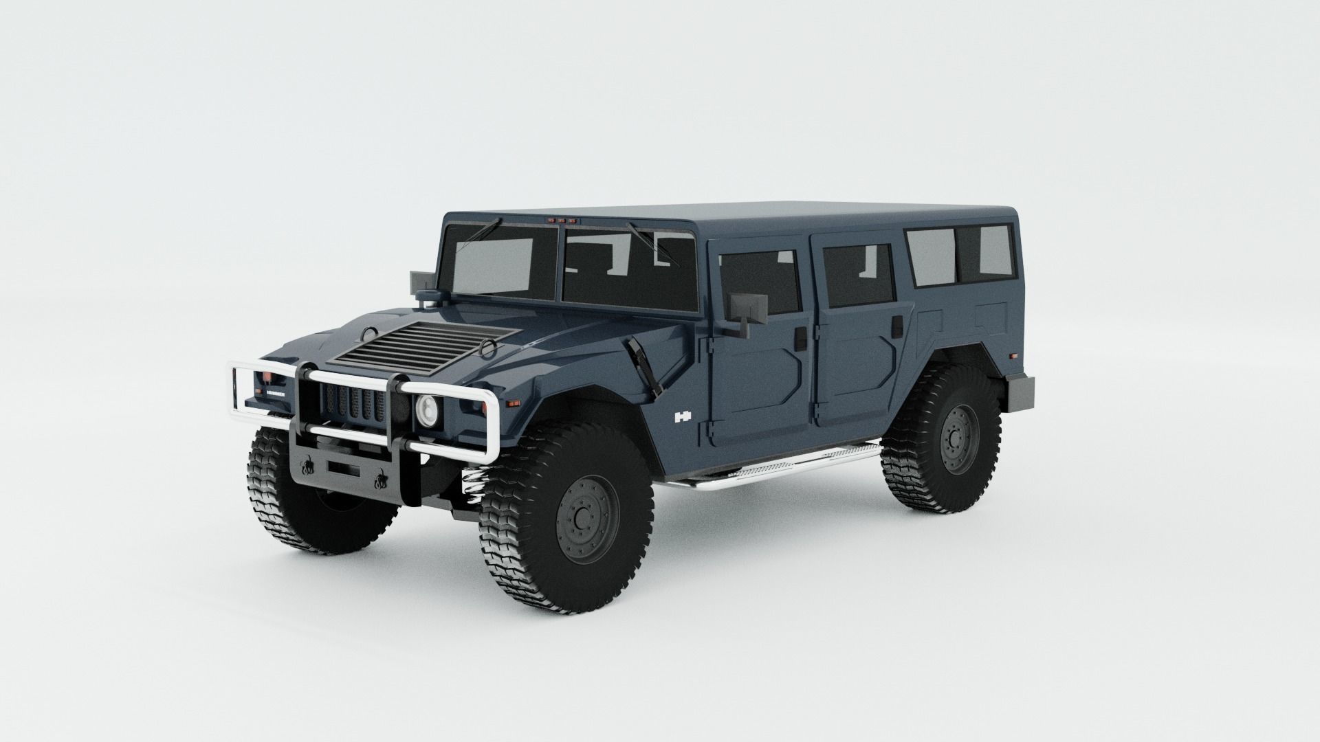 HUMMER H1 SUV READY FOR SUBDIVISION 3D model_9