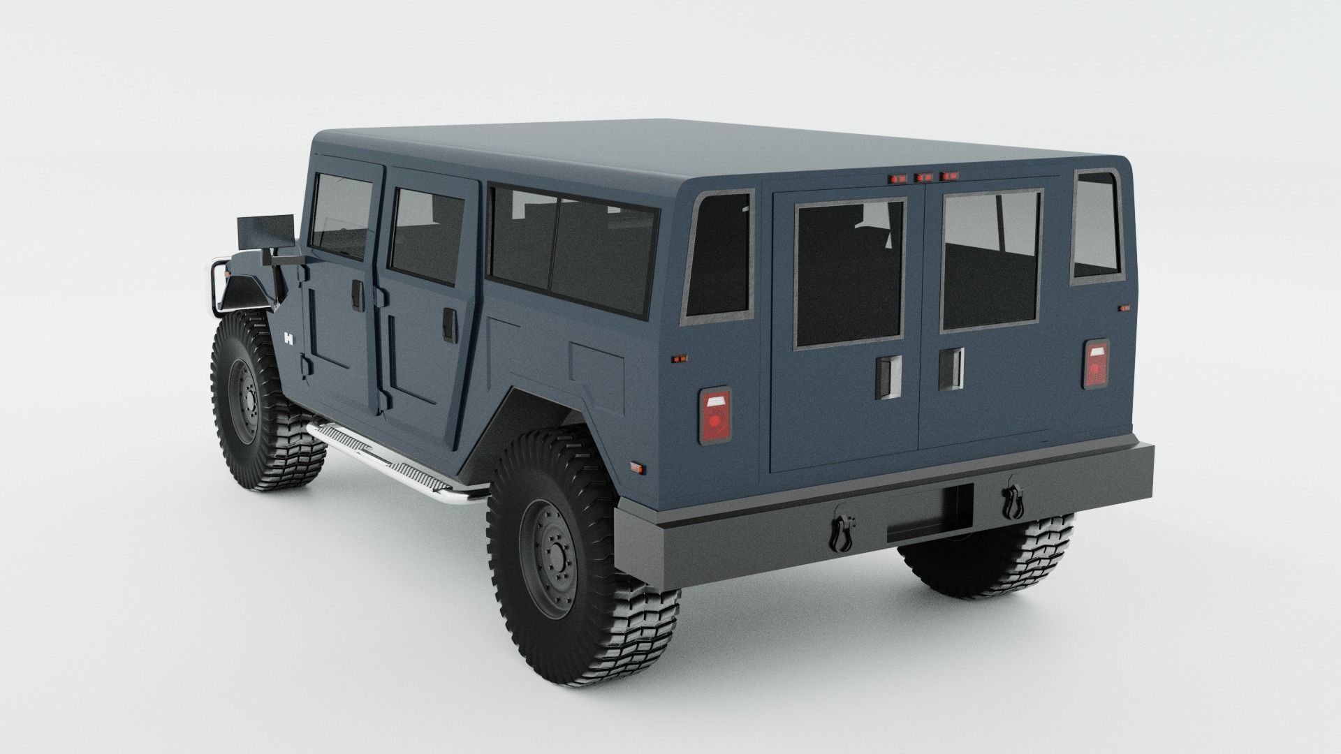 HUMMER H1 SUV READY FOR SUBDIVISION 3D model_8