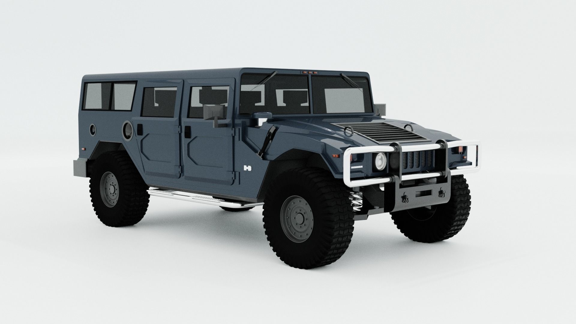 HUMMER H1 SUV READY FOR SUBDIVISION 3D model_2