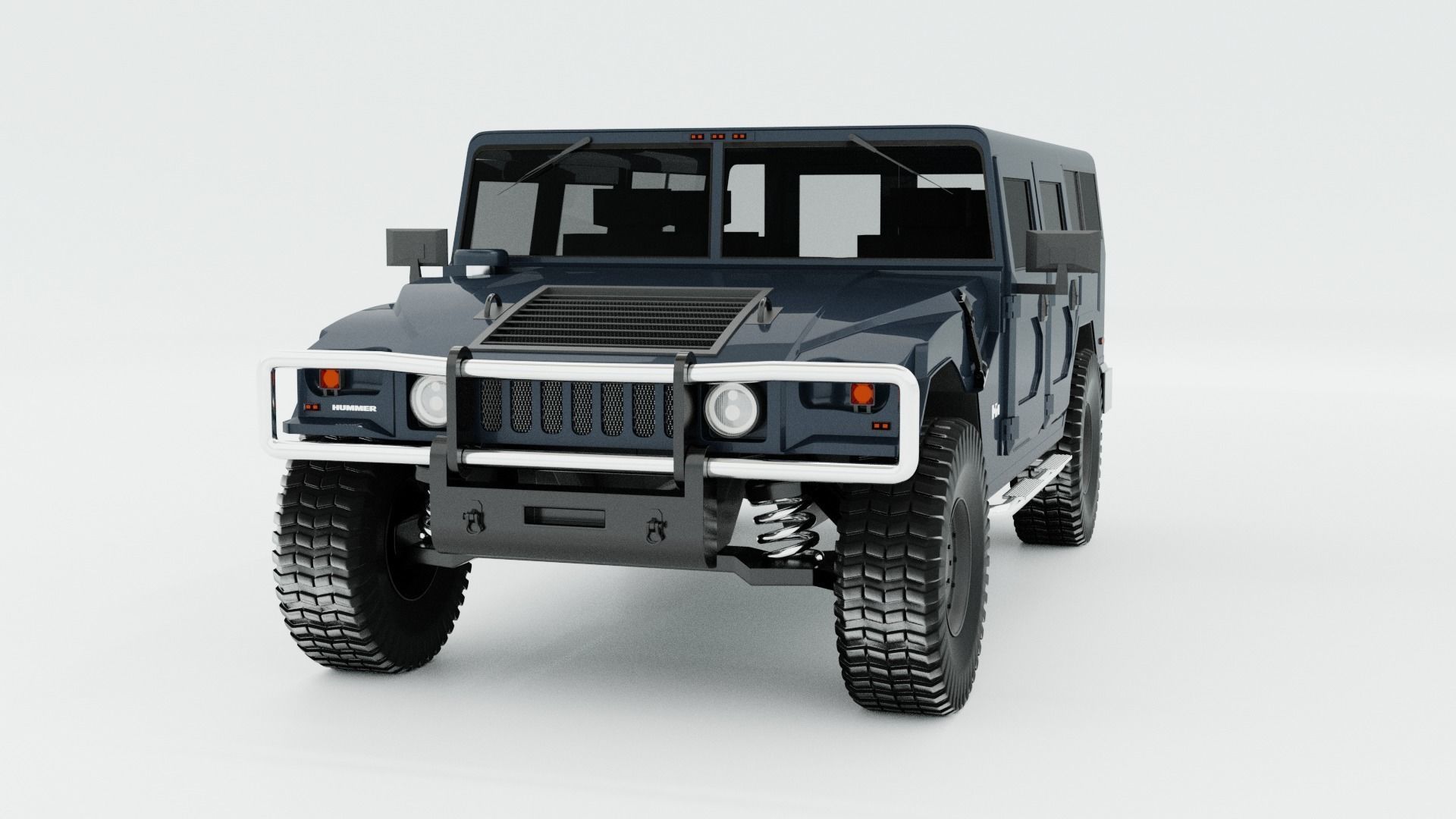 HUMMER H1 SUV READY FOR SUBDIVISION 3D model_14