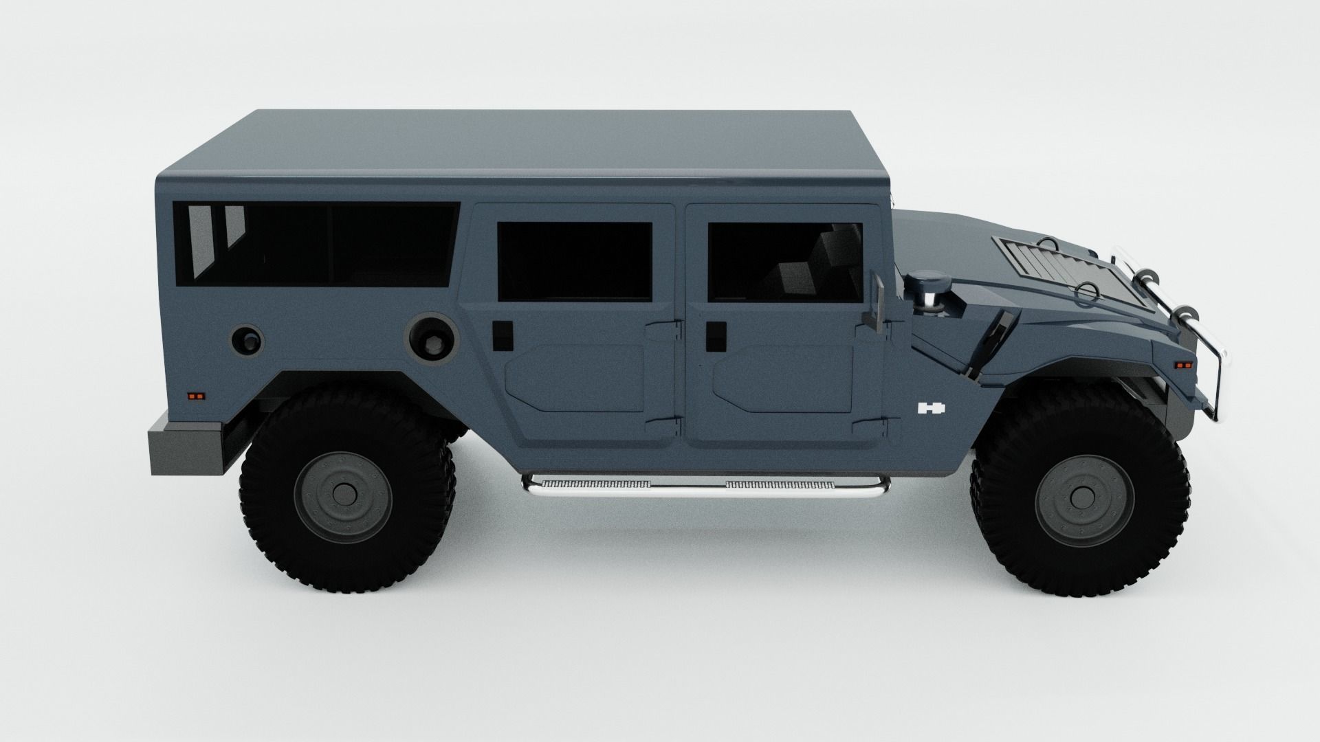 HUMMER H1 SUV READY FOR SUBDIVISION 3D model_4