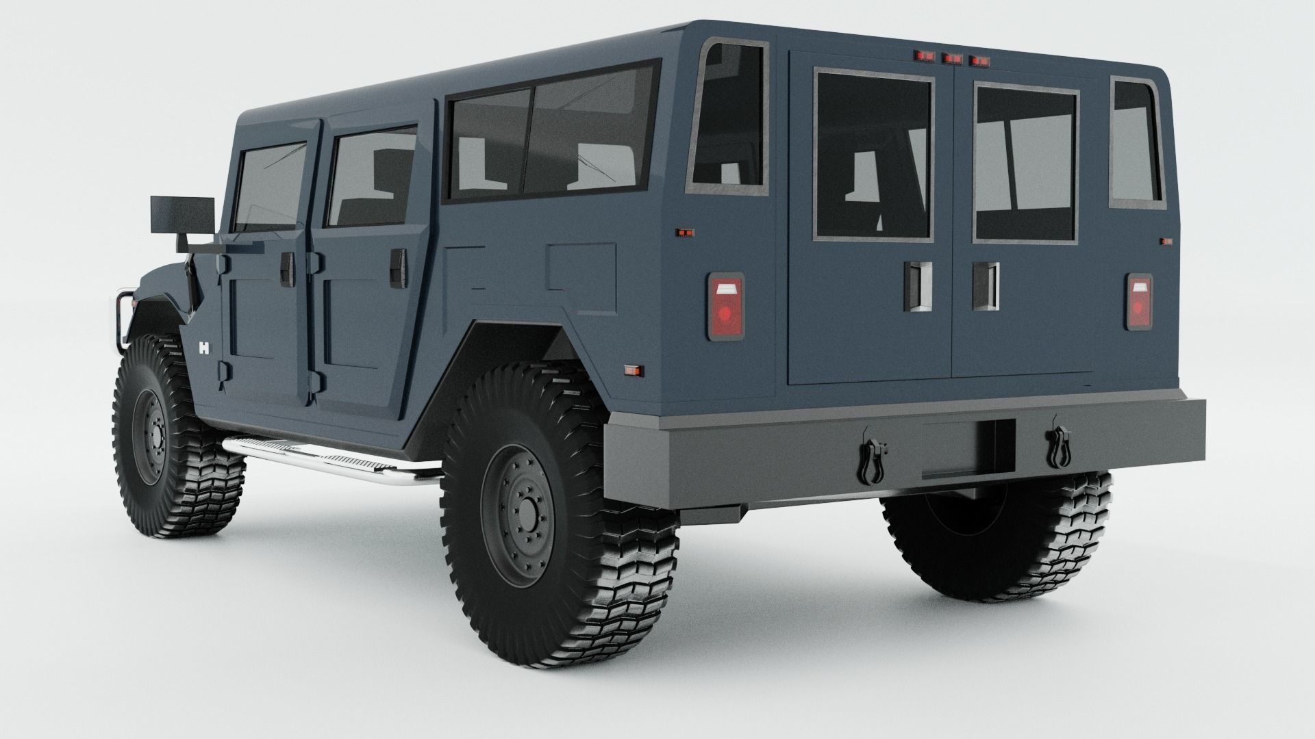 HUMMER H1 SUV READY FOR SUBDIVISION 3D model_12