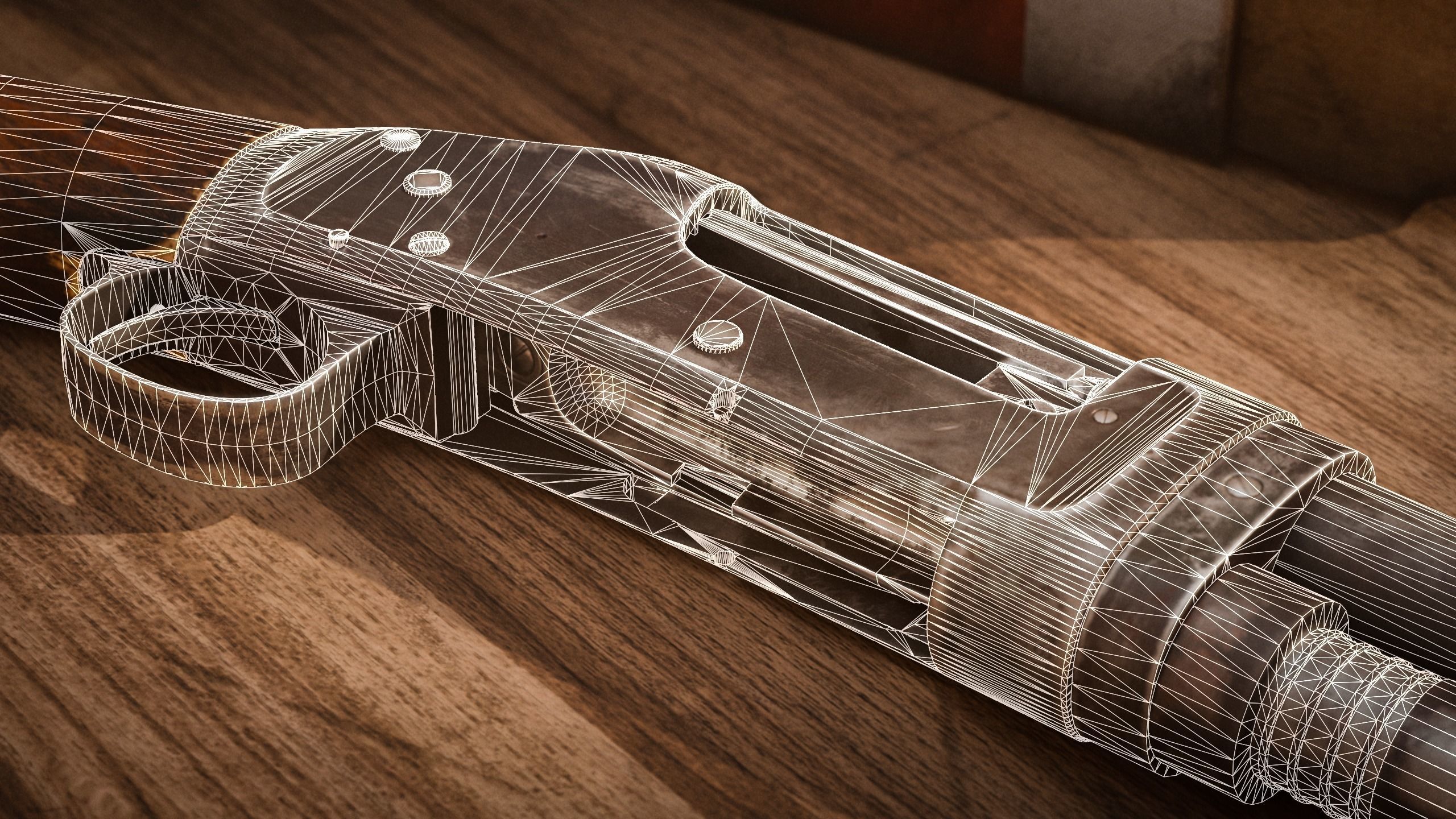 M1897 Trenchgun Low-poly 3D model_7