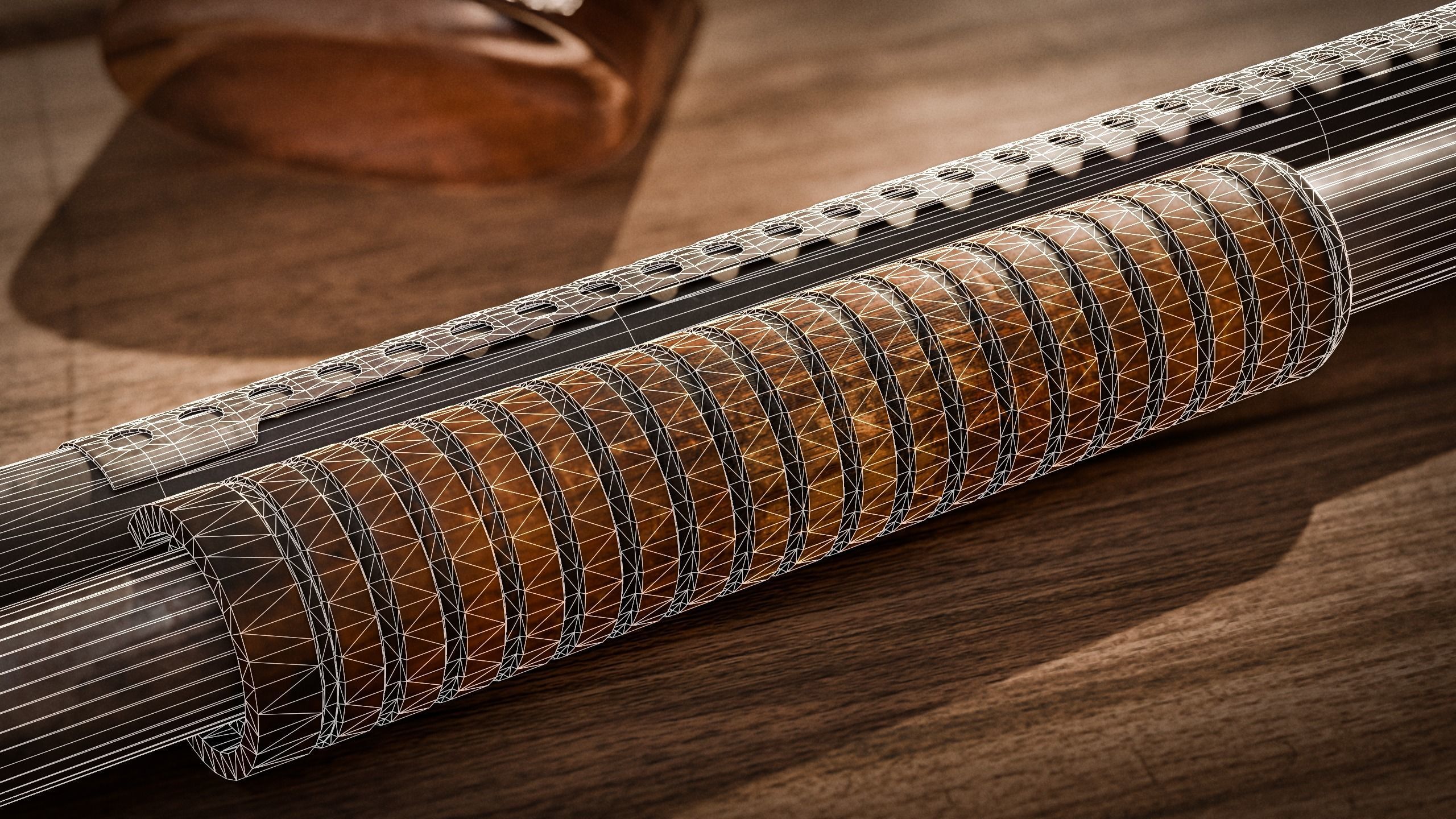 M1897 Trenchgun Low-poly 3D model_6