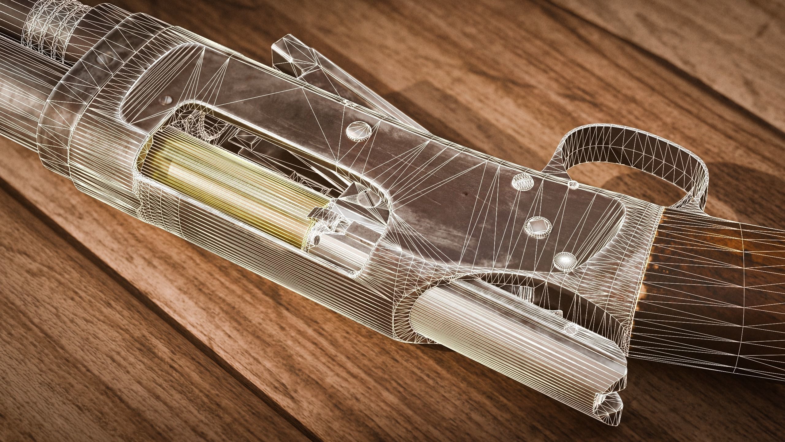 M1897 Trenchgun Low-poly 3D model_8