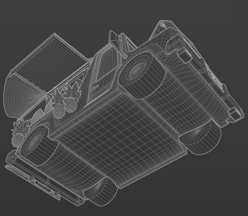 Cartoon Pickup Truck 3D model_11