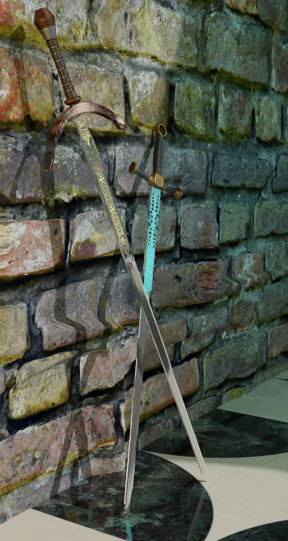 Twin Swords 3D model_0