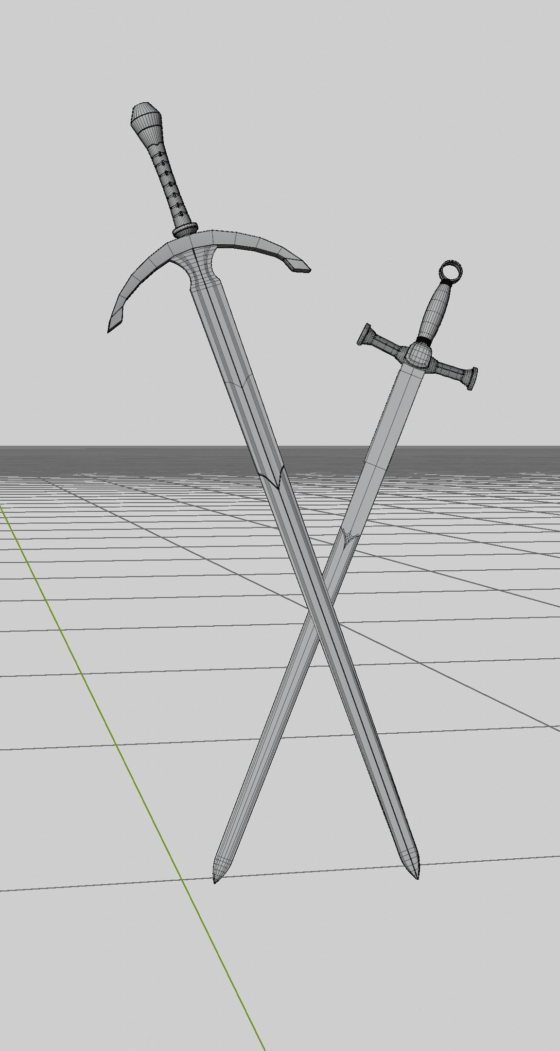 Twin Swords 3D model_6