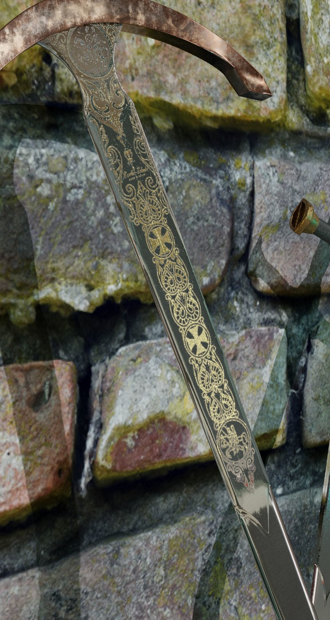 Twin Swords 3D model_4