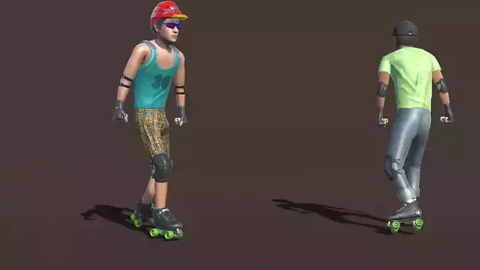 Quad Roller Skates Actions