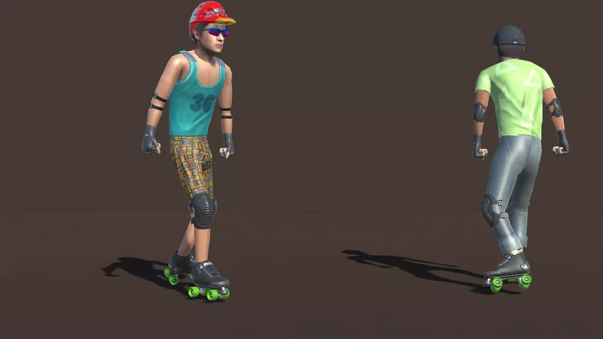 Quad Roller Skates Actions 3D model
