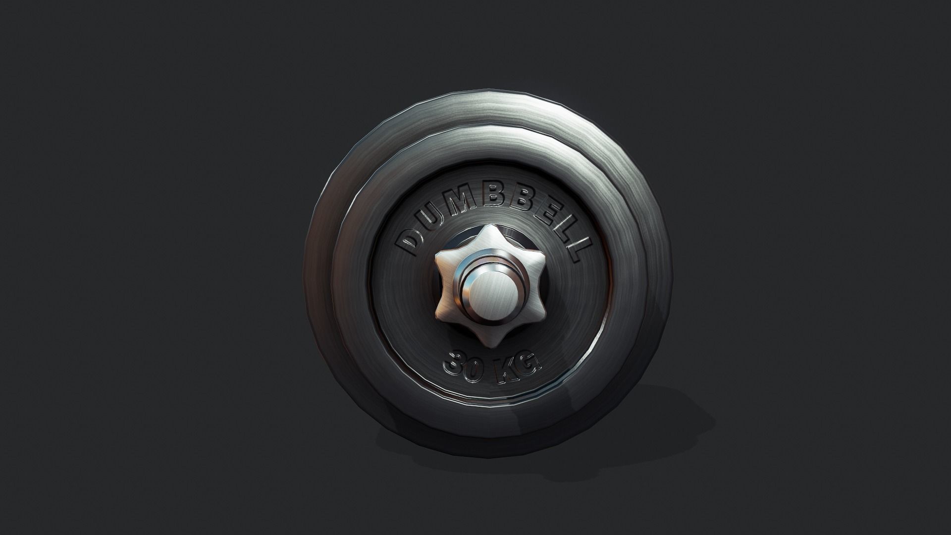 Dumbbell Weights - Tutorial Included Low-poly 3D model_4